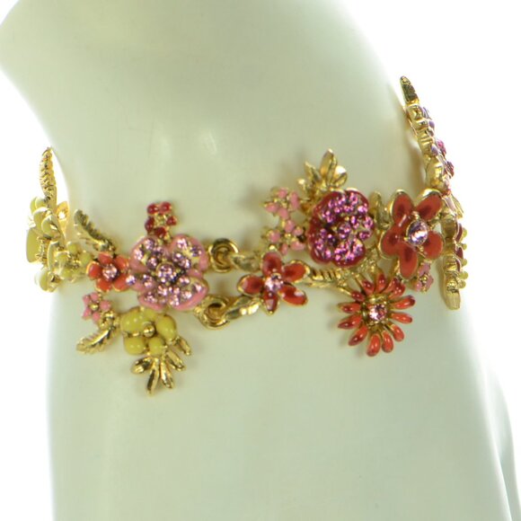 Oscar de la Renta Enamel Flower Garden Bracelet